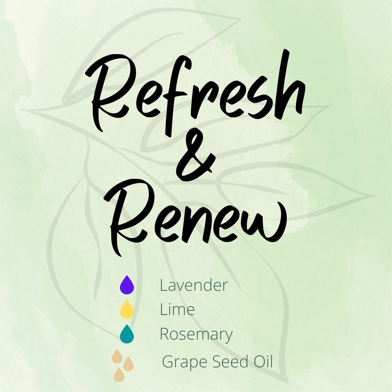 天然香薰紓緩按摩精油 - Refresh & Renew