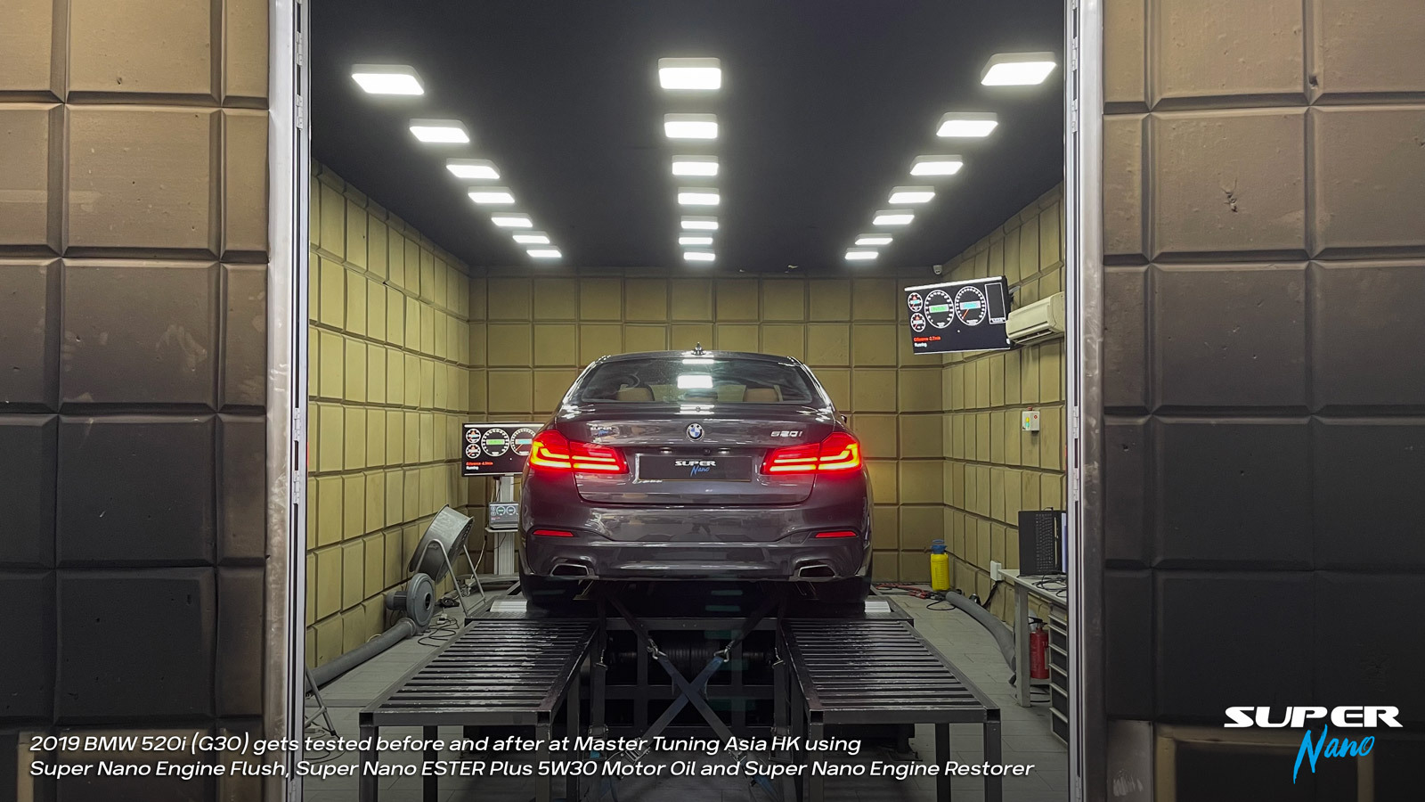 super nano engine restorer bmw 520i mta hk master tuning asia power run dyno test product