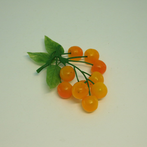 《 食物模型 》10粒 櫻桃束-黃 B1032 