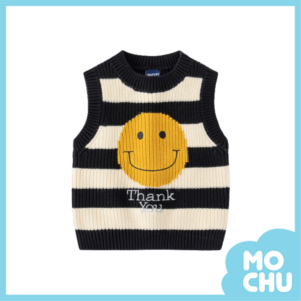 粗針微笑毛衣背心(兩色)