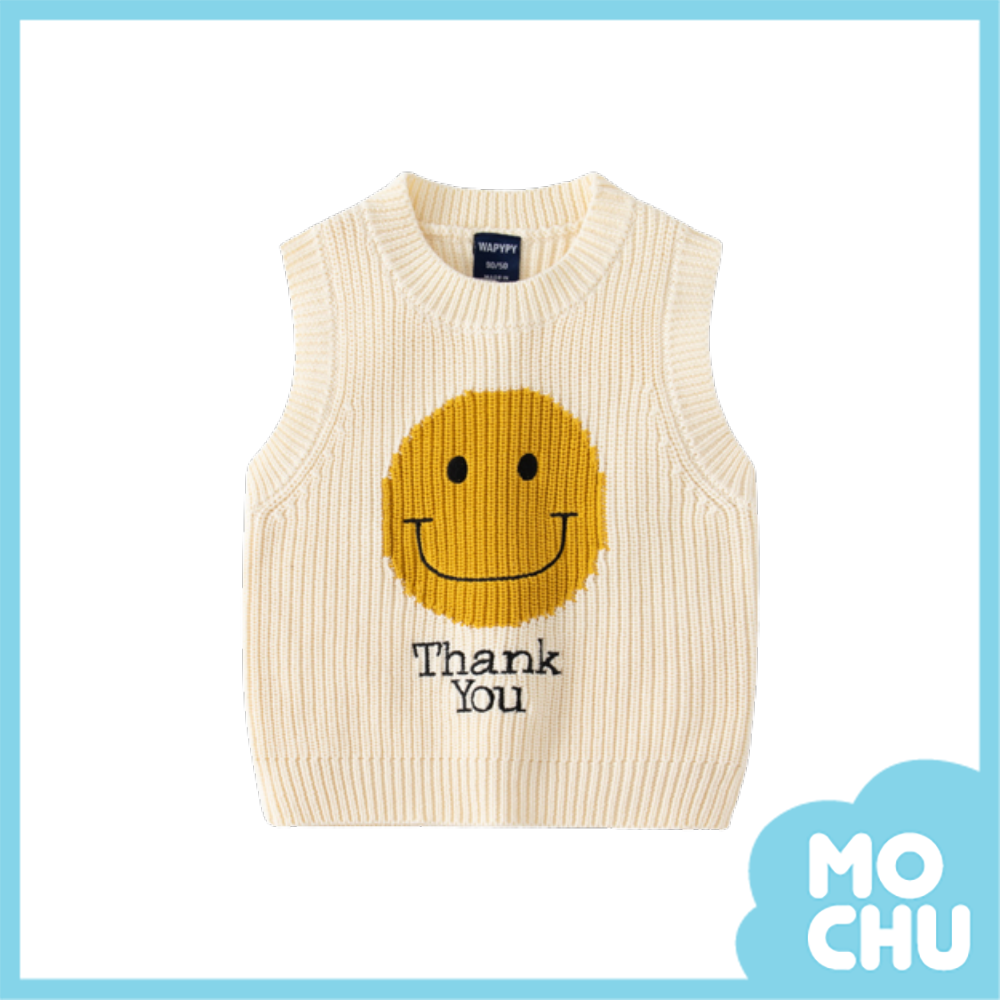 粗針微笑毛衣背心(兩色)