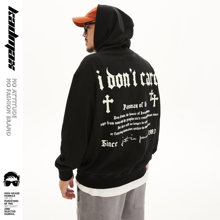 KADMAX大尺碼-潮牌長袖帽T〈BFWY0017〉