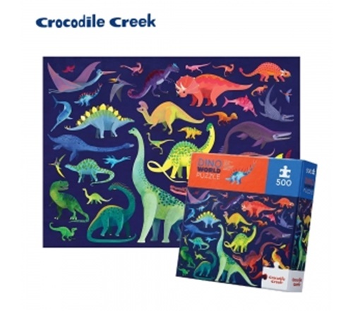 【 美國Crocodile Creek 】家庭主題拼圖-恐龍世界