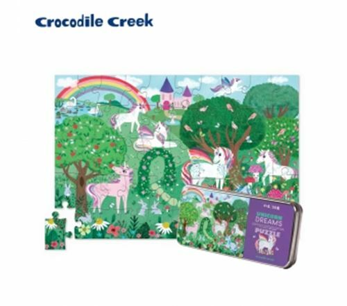 【 美國Crocodile Creek 】鐵盒童趣拼圖-彩虹小馬-50片