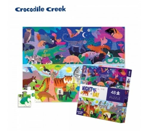 【 美國Crocodile Creek 】探索主題拼圖-白晝黑夜