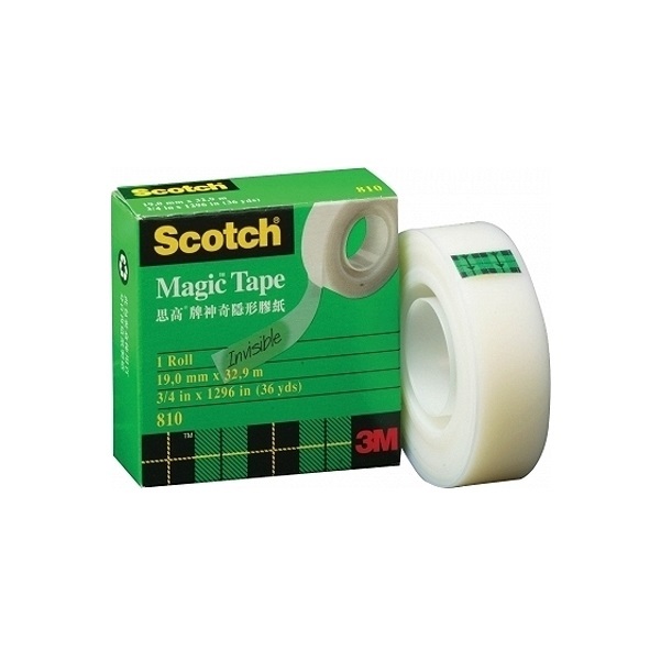 【美國製造】3M 3/4" 隱形膠紙 #810