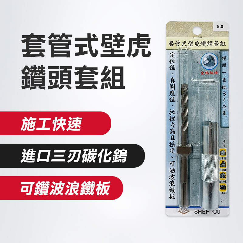 世鎧 套管式壁虎鑽頭組(鑽兼鎖)