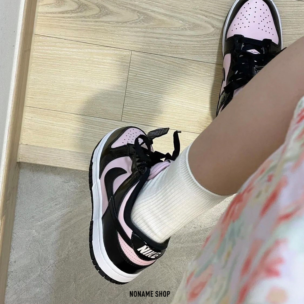 NIKE WMNS Dunk Low Black Patent Pink 漆皮 黑粉