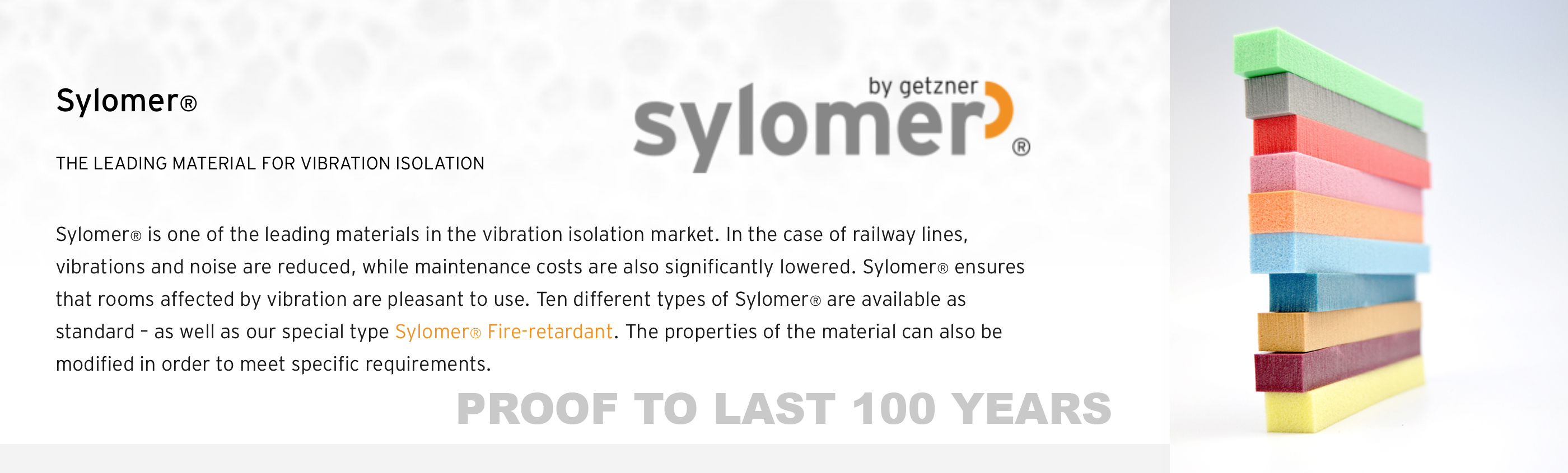 Sylomer getzner austria foam vibration products