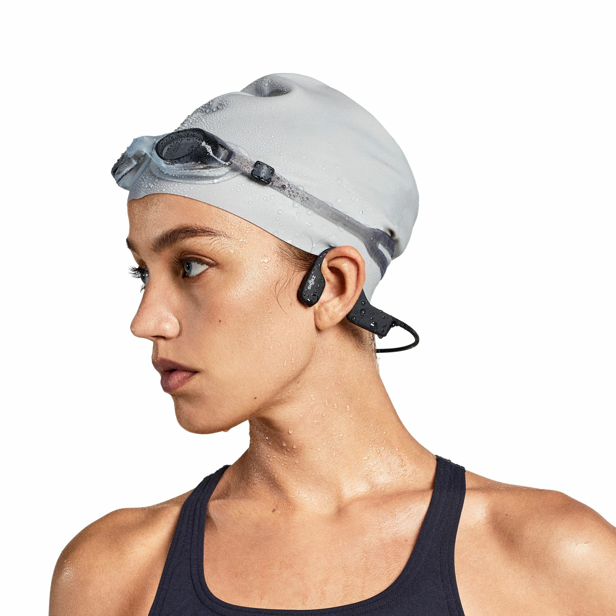 SHOKZ OpenSwim 骨傳導MP3運動耳機(S700)-曜石黑