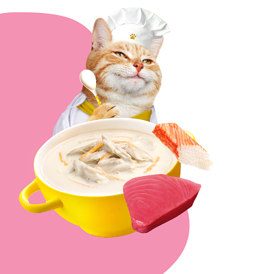 泰國Moochie 貓 濃湯系列 吞拿魚+蟹柳 40g【原盒16包】