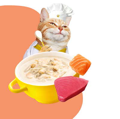 泰國Moochie 貓 濃湯系列 吞拿魚+三文魚 40g【原盒16包】