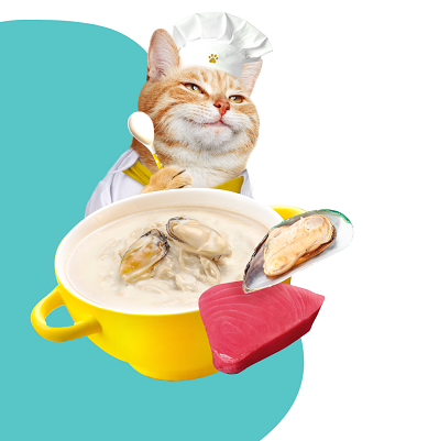 泰國Moochie 貓 濃湯系列 吞拿魚+青口 40g【原盒16包】