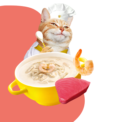 泰國Moochie 貓 濃湯系列 吞拿魚+海蝦 40g【原盒16包】