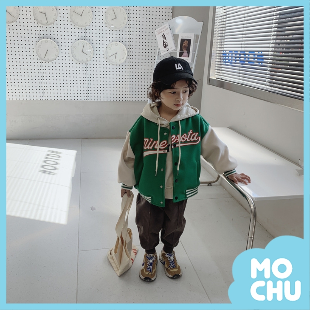 (80cm現貨)刺繡字母單排釦外套