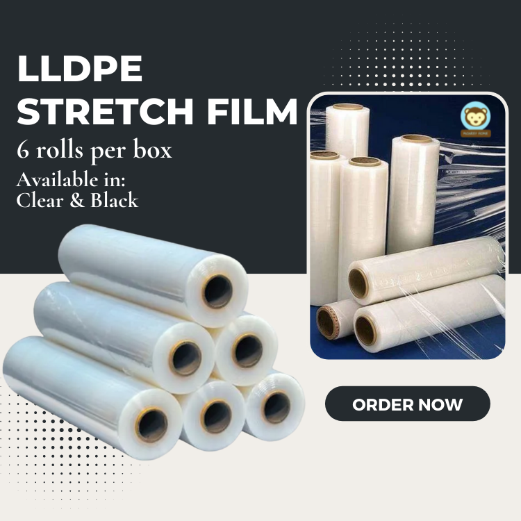 Monkey Home Clear Hand Use Pallet Film - 450mm Width (6 rolls/carton)