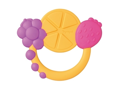  《 日本 Toyroyal 樂雅 》牙膠水果搖鈴