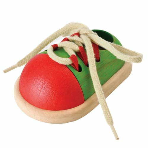 《 泰國 Plantoys  》原木認知玩具-我會綁鞋帶