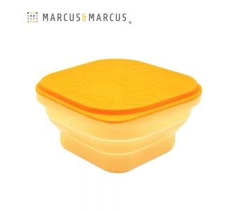 【加拿大MARCUS＆MARCUS】果凍矽膠摺疊保存盒-黃