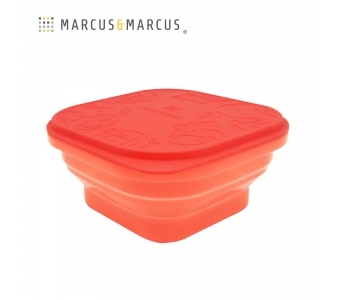 【加拿大MARCUS＆MARCUS】果凍矽膠摺疊保存盒-紅