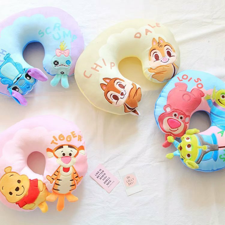 【預購】迪士尼 卡通U型枕 頸枕 維尼/玩具總動員/史迪奇/奇奇蒂蒂
