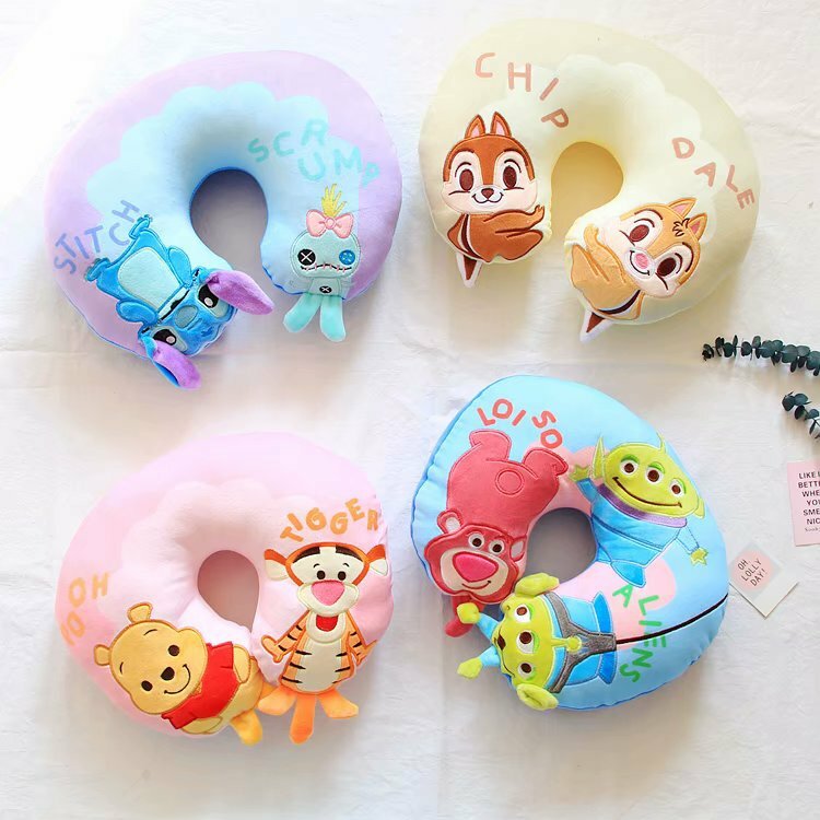 【預購】迪士尼 卡通U型枕 頸枕 維尼/玩具總動員/史迪奇/奇奇蒂蒂