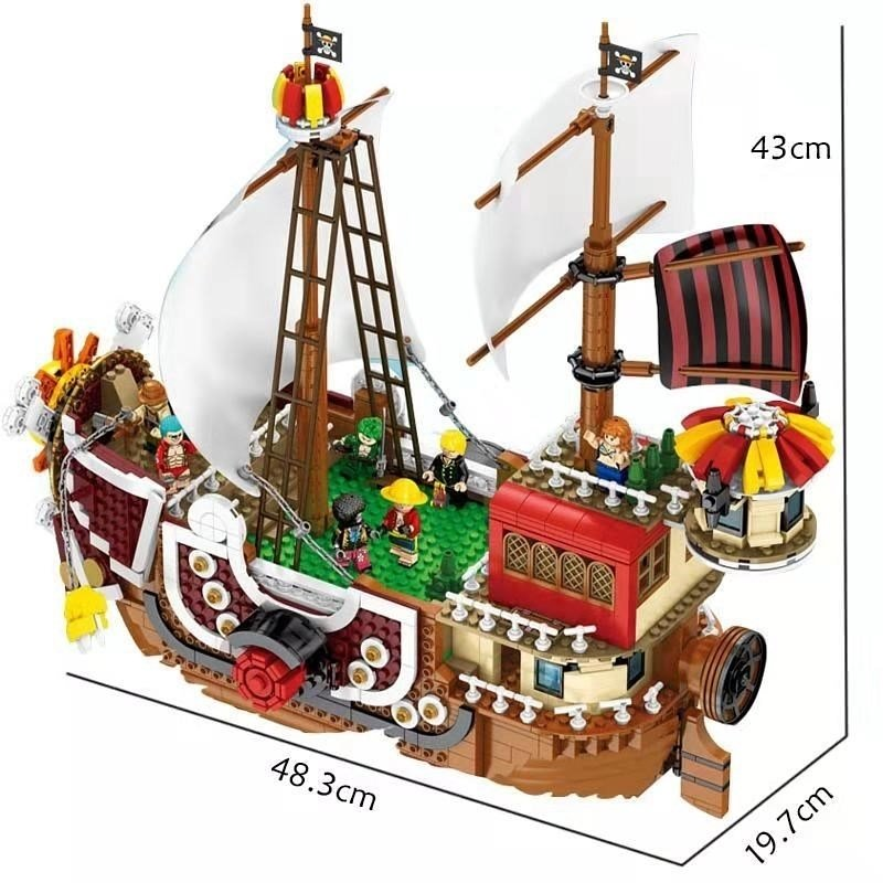 One Piece Sunny Pirate Ship Building Bricks Set