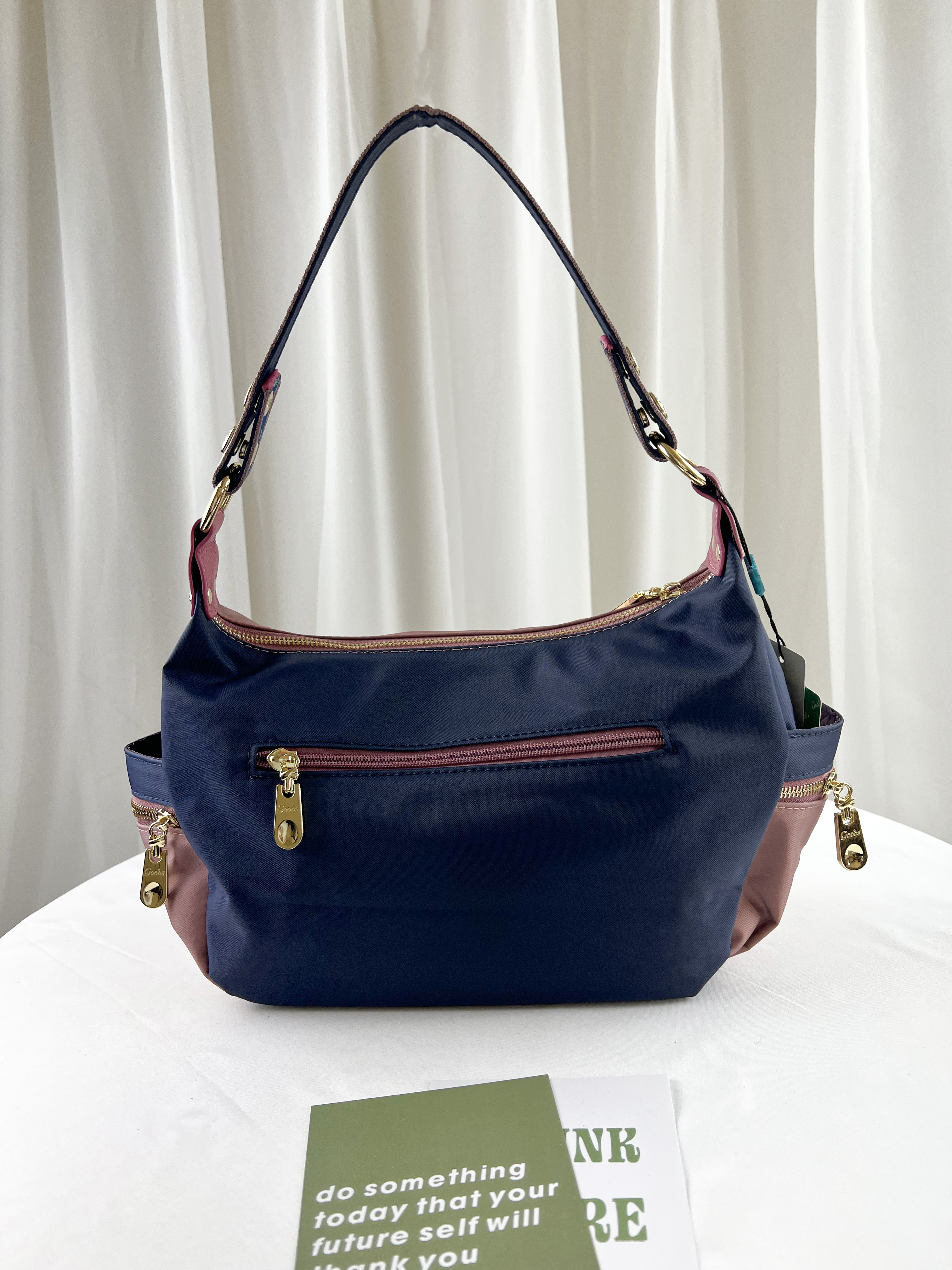 GOODS 織帶藍粉 防潑水肩背包 / 側背包  #2754