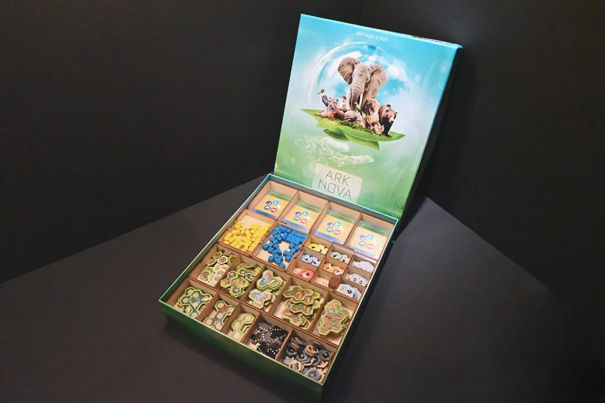 方舟動物園 Ark Nova 桌遊收納盒【免膠組裝】【烏鴉盒子】