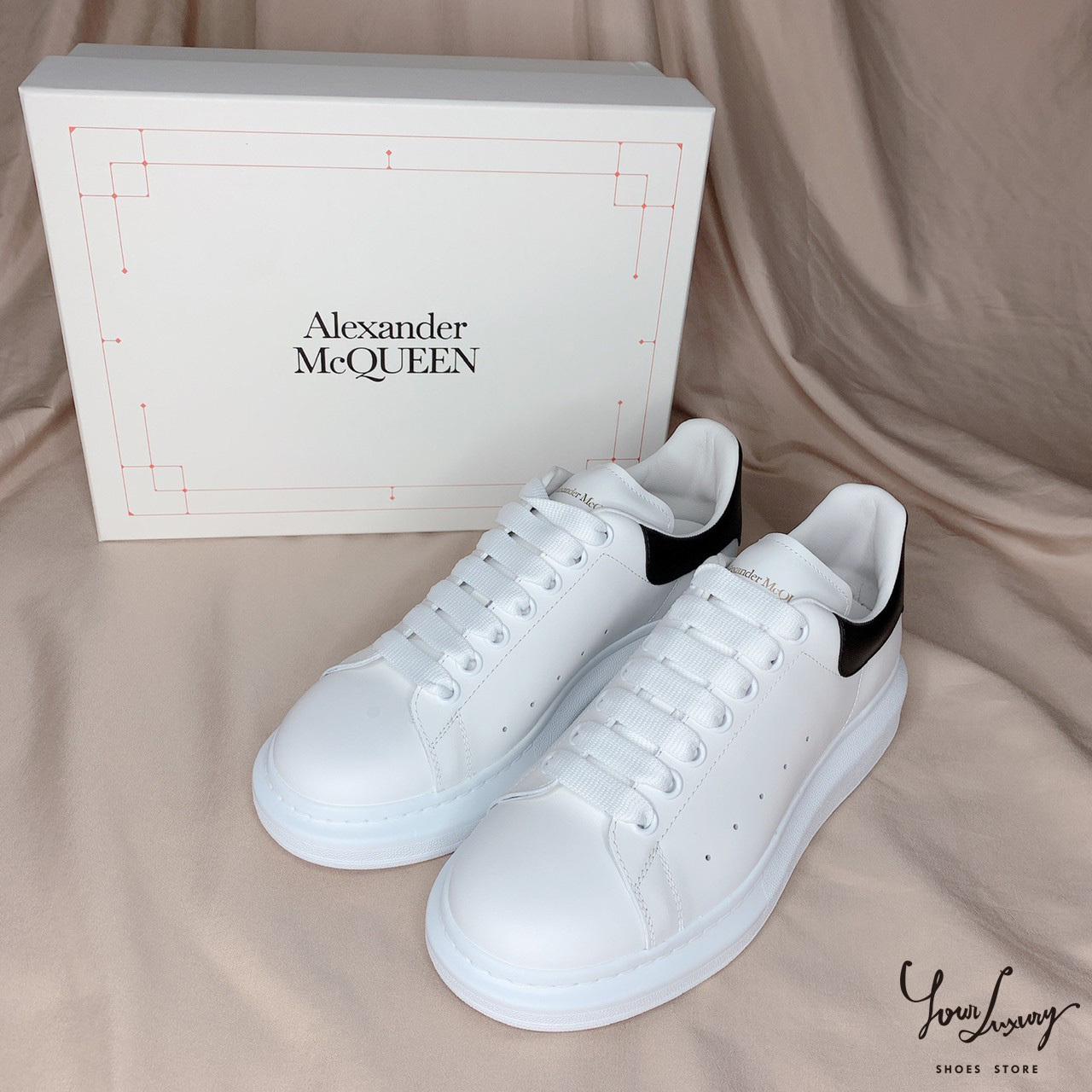 【Luxury】Alexander McQueen MCQ 麥昆小白鞋 黑尾 男女同款 情侶鞋 厚底休閒鞋 厚底 增高鞋