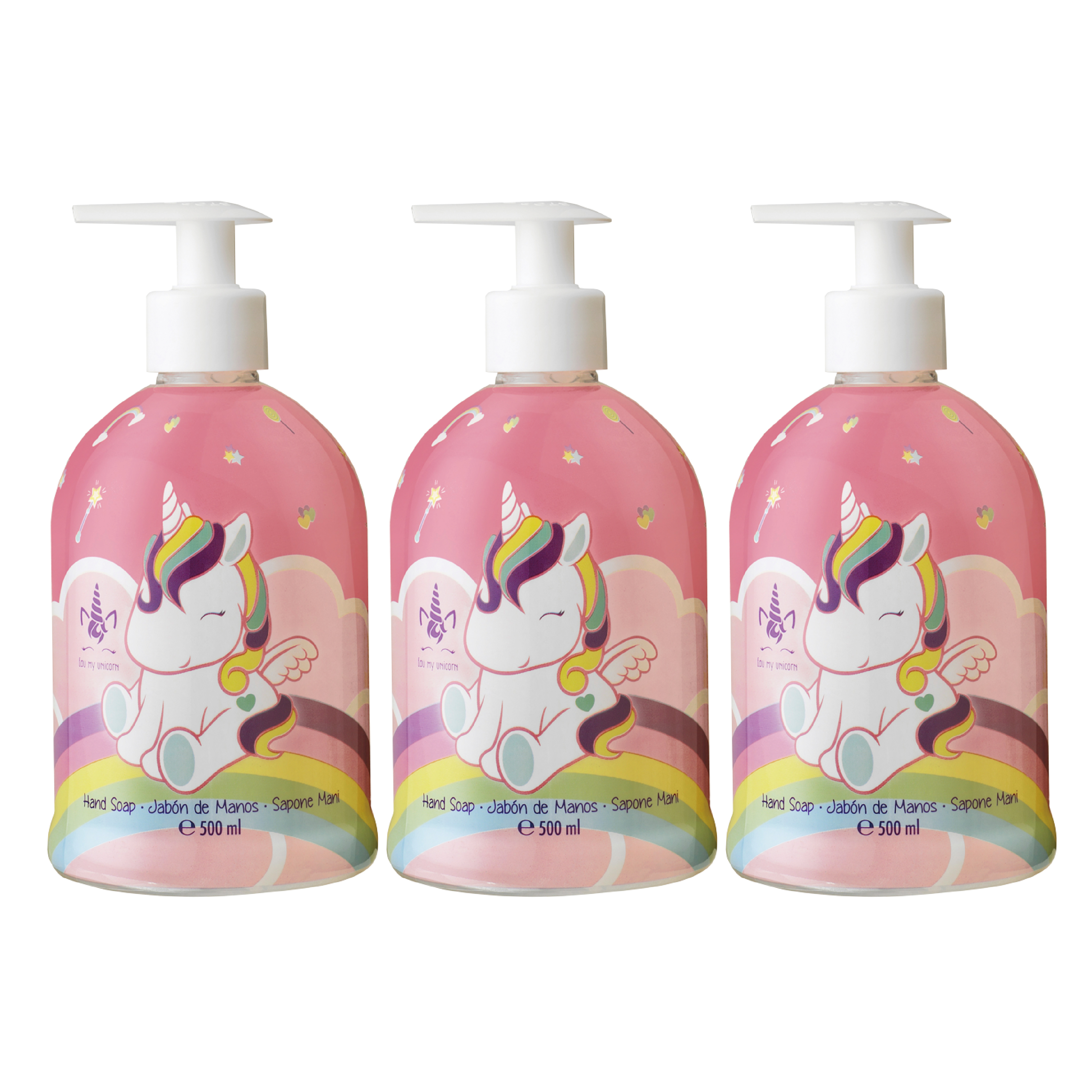 【GISH Beauty】Eau My Unicorn 獨角獸 西班牙溫和防護洗手液體皂 3入