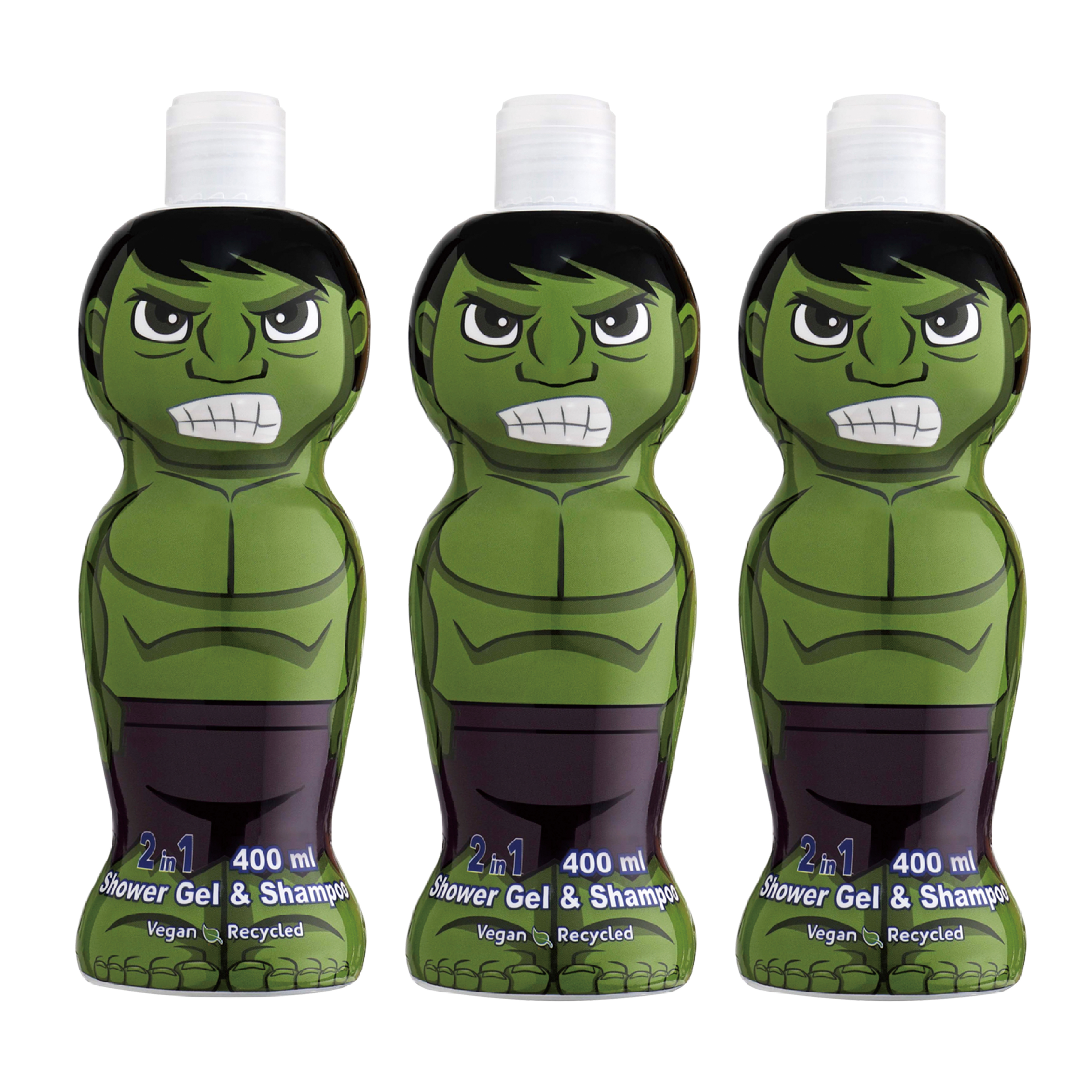 【GISH Beauty】 MARVEL 浩克2合1沐浴洗髮精 3入(萌Q收藏版)