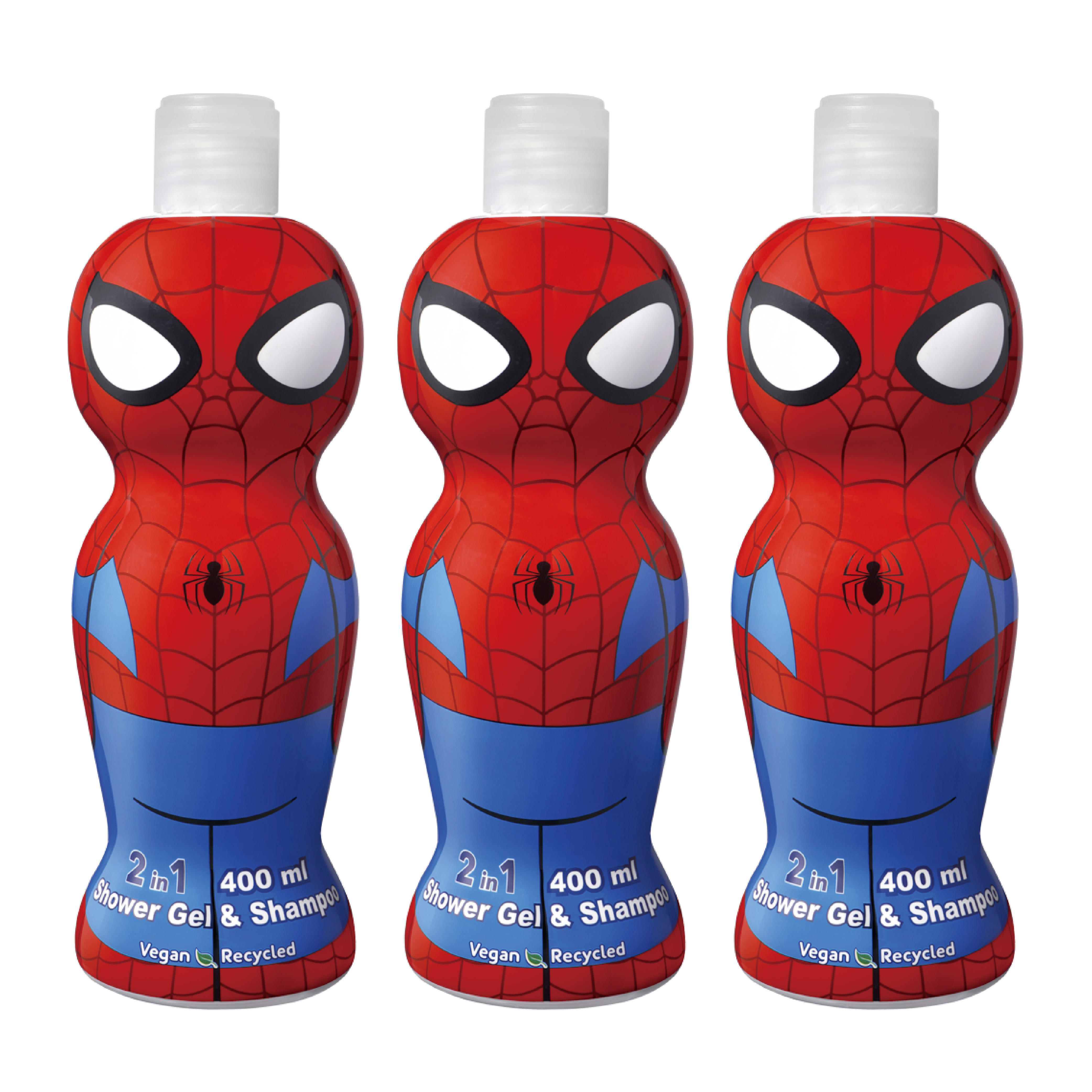 【GISH Beauty】SPIDERMAN 蜘蛛人2合1沐浴洗髮精 3入(萌Q收藏版)