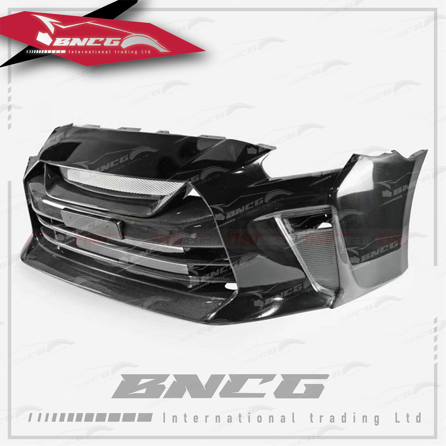 日產 Nissan 東瀛戰神 GTR R35 碳纖維 外觀件 空力套件 Top Secret款 前保桿 前下巴 LED日行燈