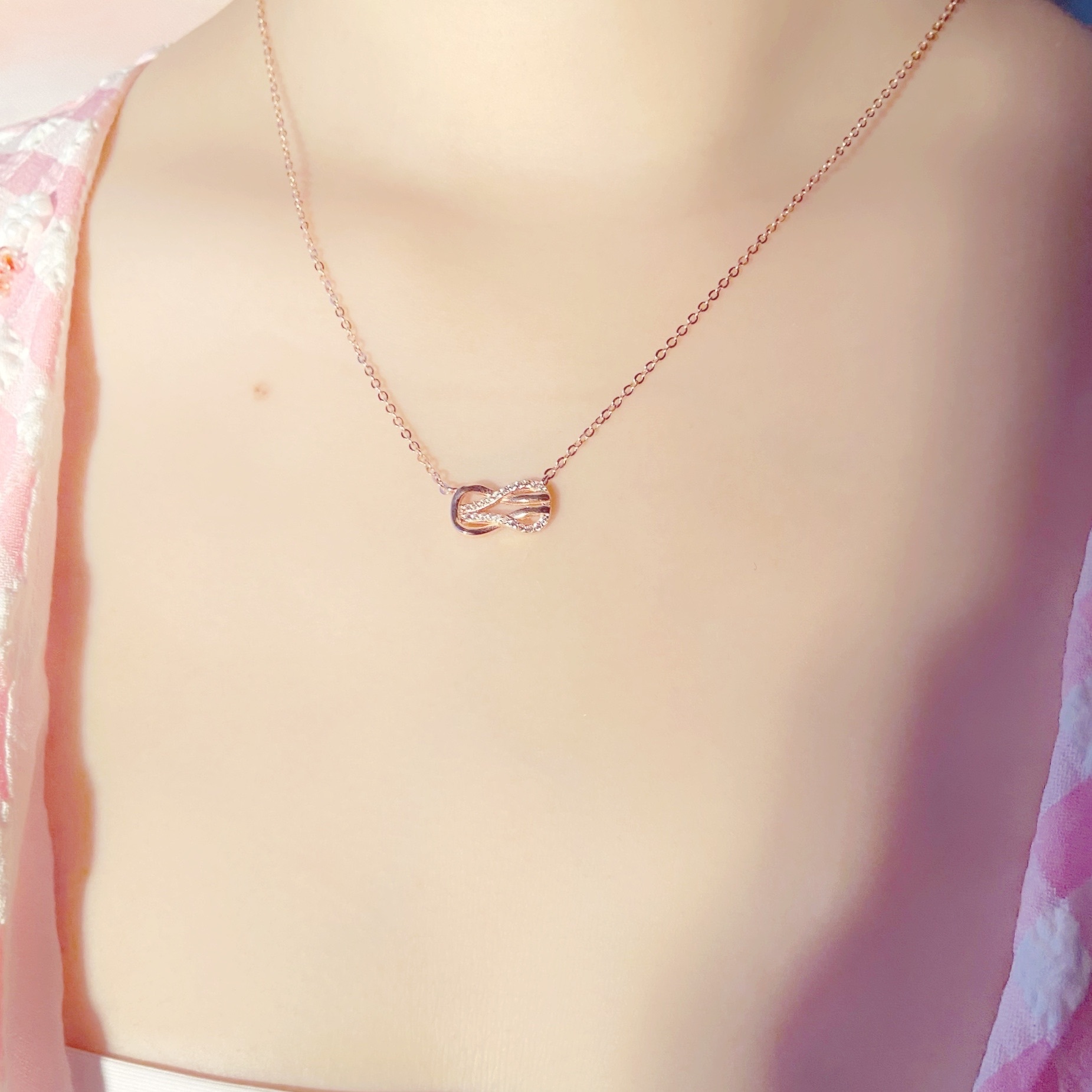 | 925 Silver・White Gold・Rose Gold | Embrace Necklace（Silver / Rose Gold) | NE0646 |