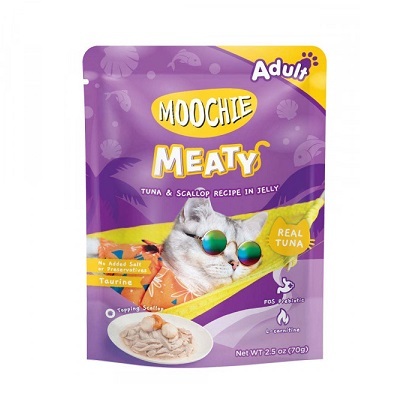 泰國Moochie 貓 Meaty系列 吞拿魚+扇貝 70g【原盒12包】