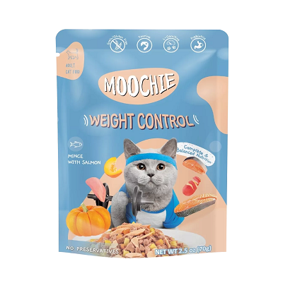 泰國Moochie 貓 海鮮系列 三文魚濕糧(體重控制) 70g【原盒12包】