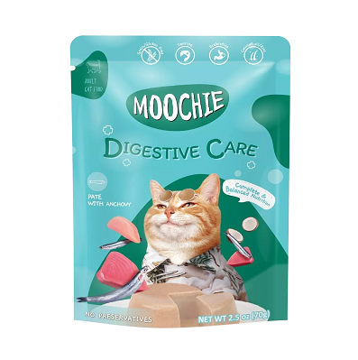 泰國Moochie 貓 海鮮系列 鯷魚濕糧(腸道健康) 70g【原盒12包】
