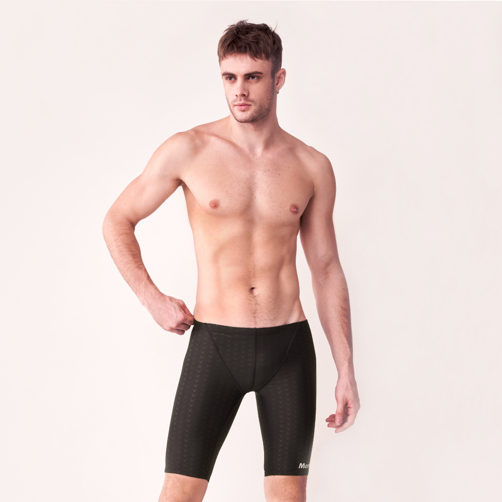 MAR-2140110 大男競賽型馬褲 - 魚鱗(黑)