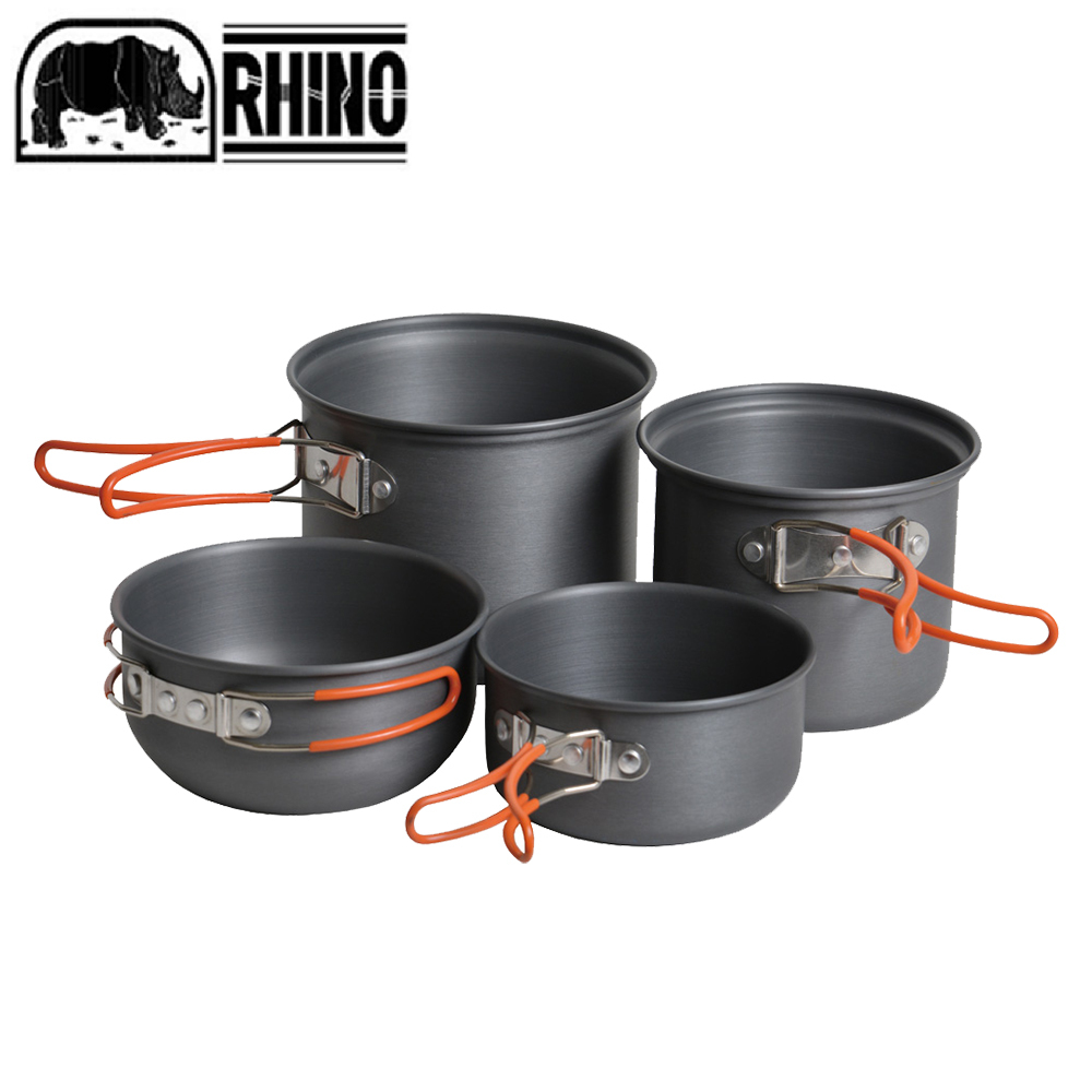 RHINO 犀牛 K-2 雙人輕便套鍋 超輕二人鍋具/收納式炊具/登山露營炊具 51RK2