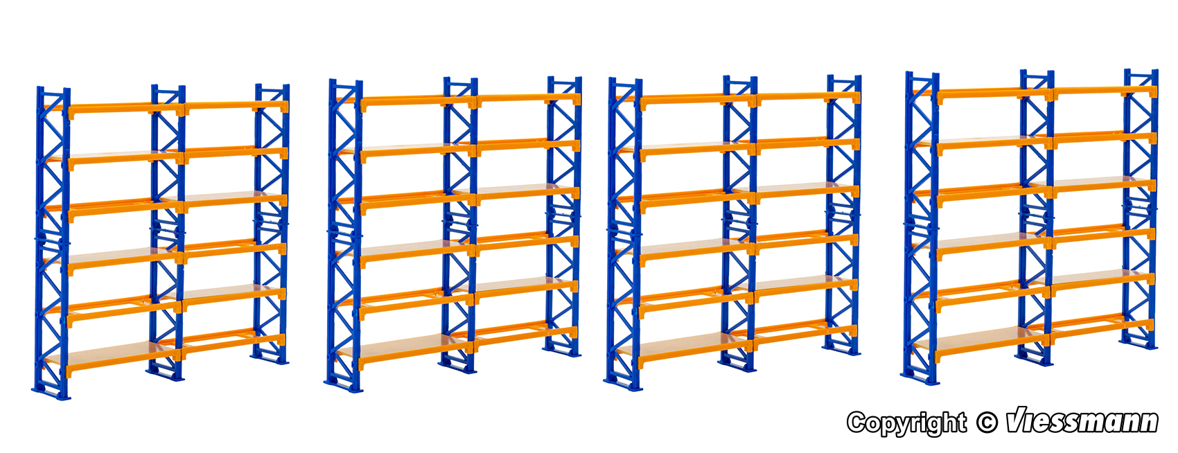 Kibri 38613 HO規 Deco-set Pallet shelving system 貨架 4入