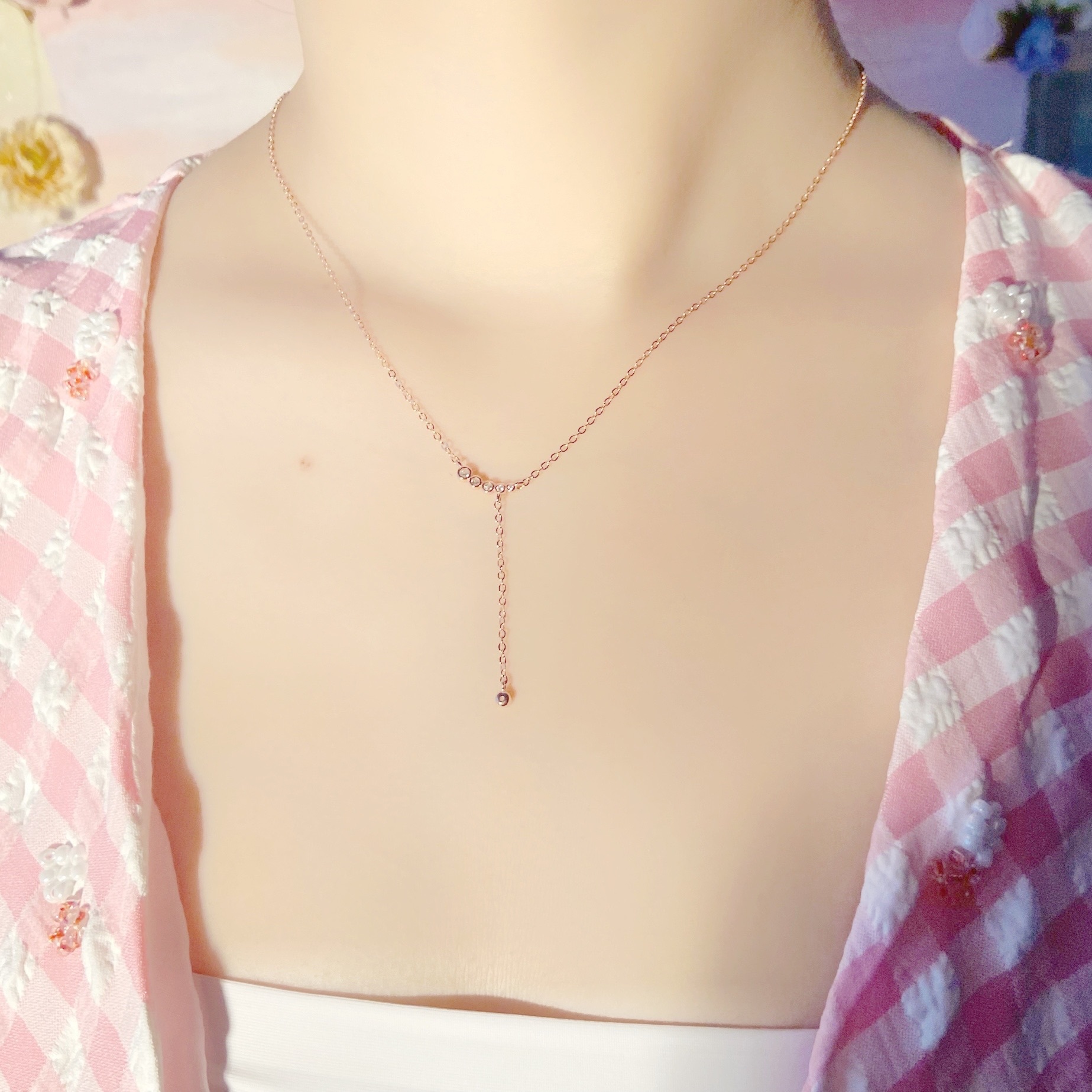 | 925 Silver・ Rose Gold | Bubble Party Necklace  | NE0649 |