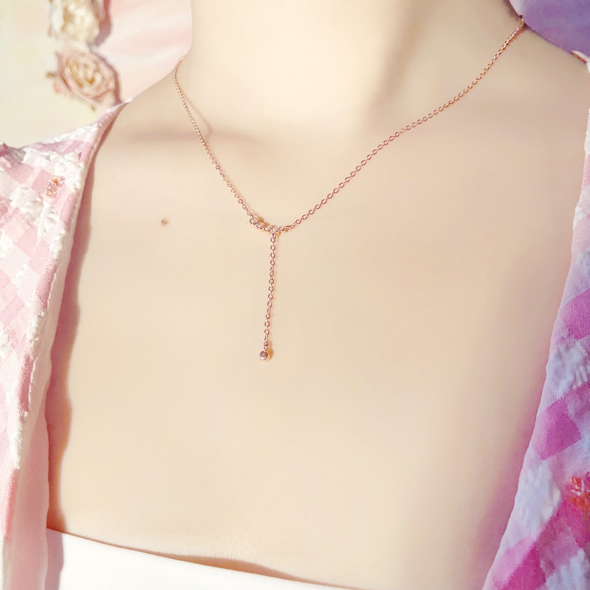 | 925 Silver・ Rose Gold | Bubble Party Necklace  | NE0649 |
