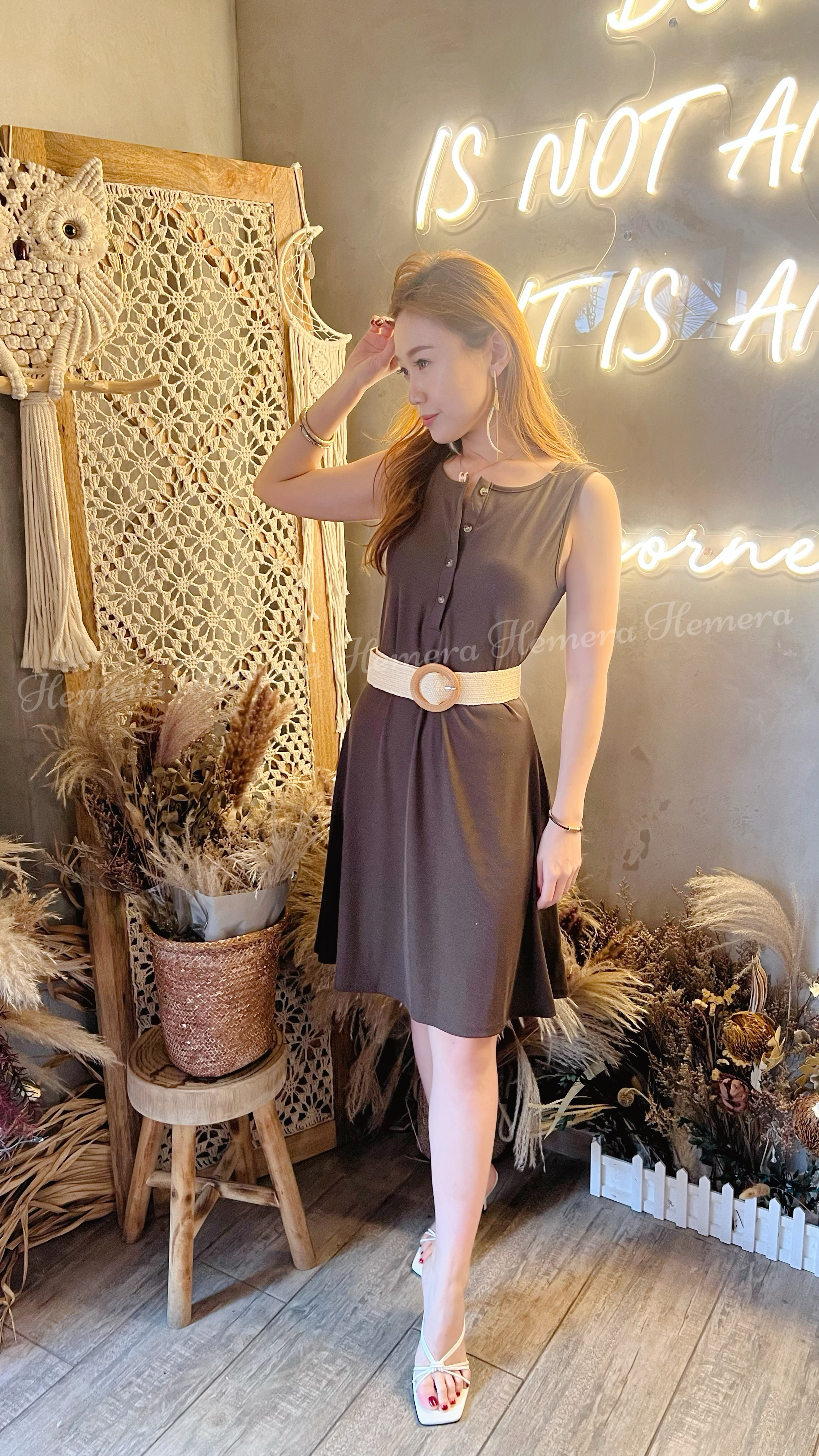 Casual A-line Cutting Dress DR22S0944