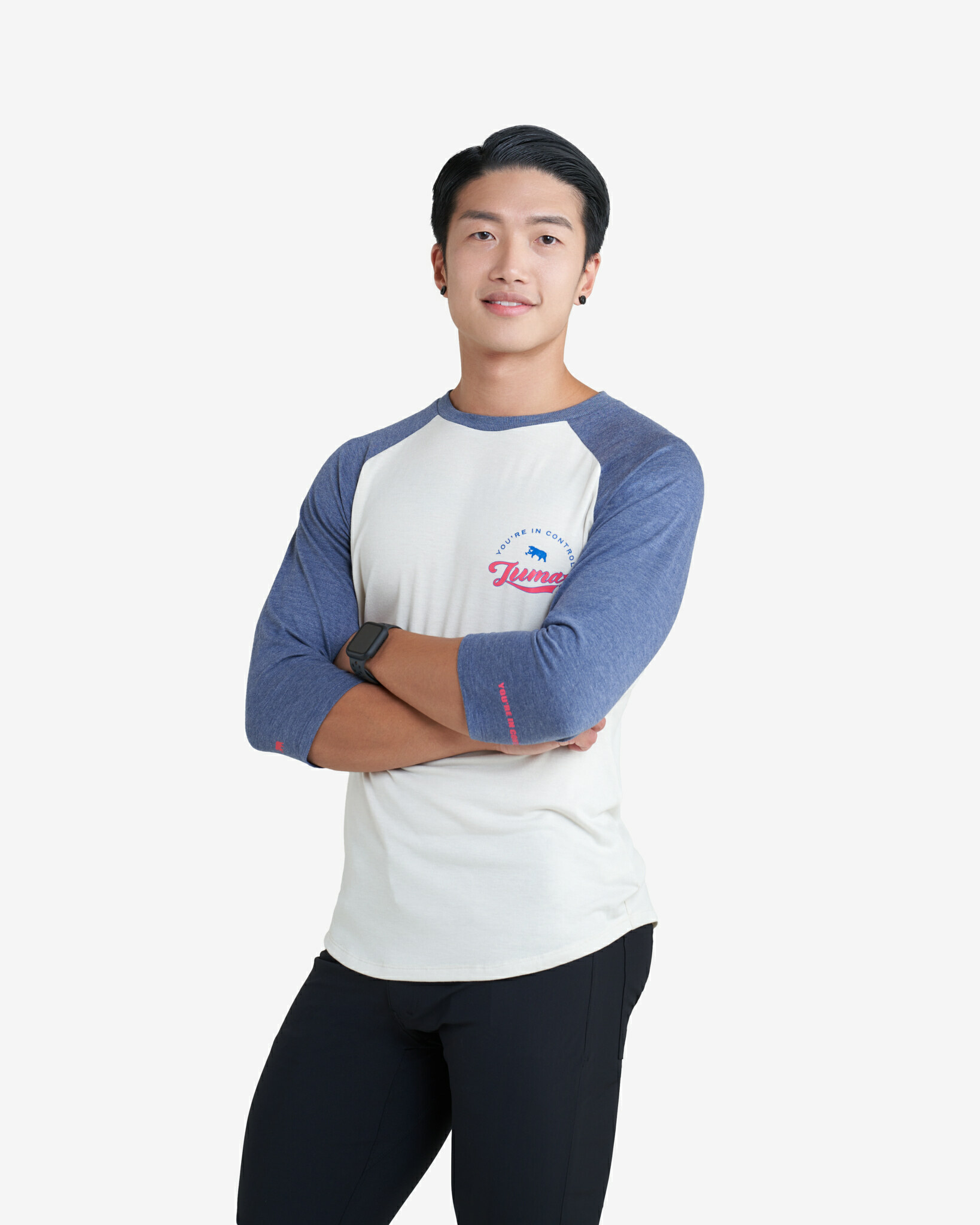 托瑪斯棒球七分袖上衣 (石板藍)