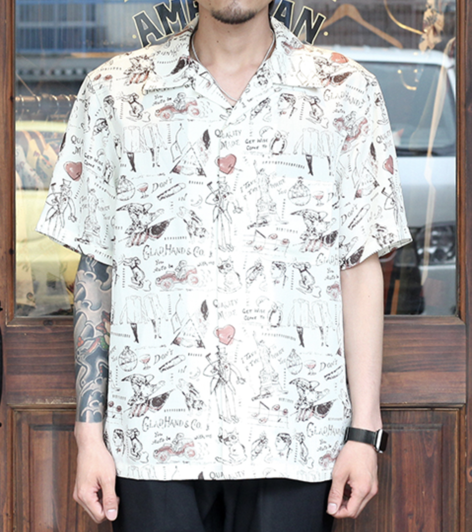GLAD POSTALS HAWAIIAN SHIRT