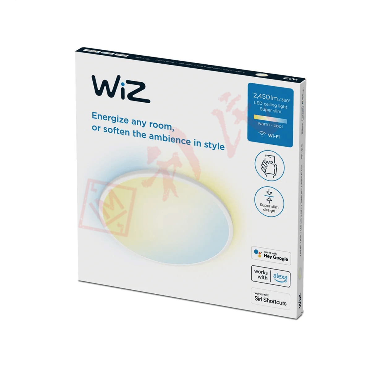 【新登場】WiZ SuperSlim 32W 黃白光 -超薄智能天花燈 (白色)