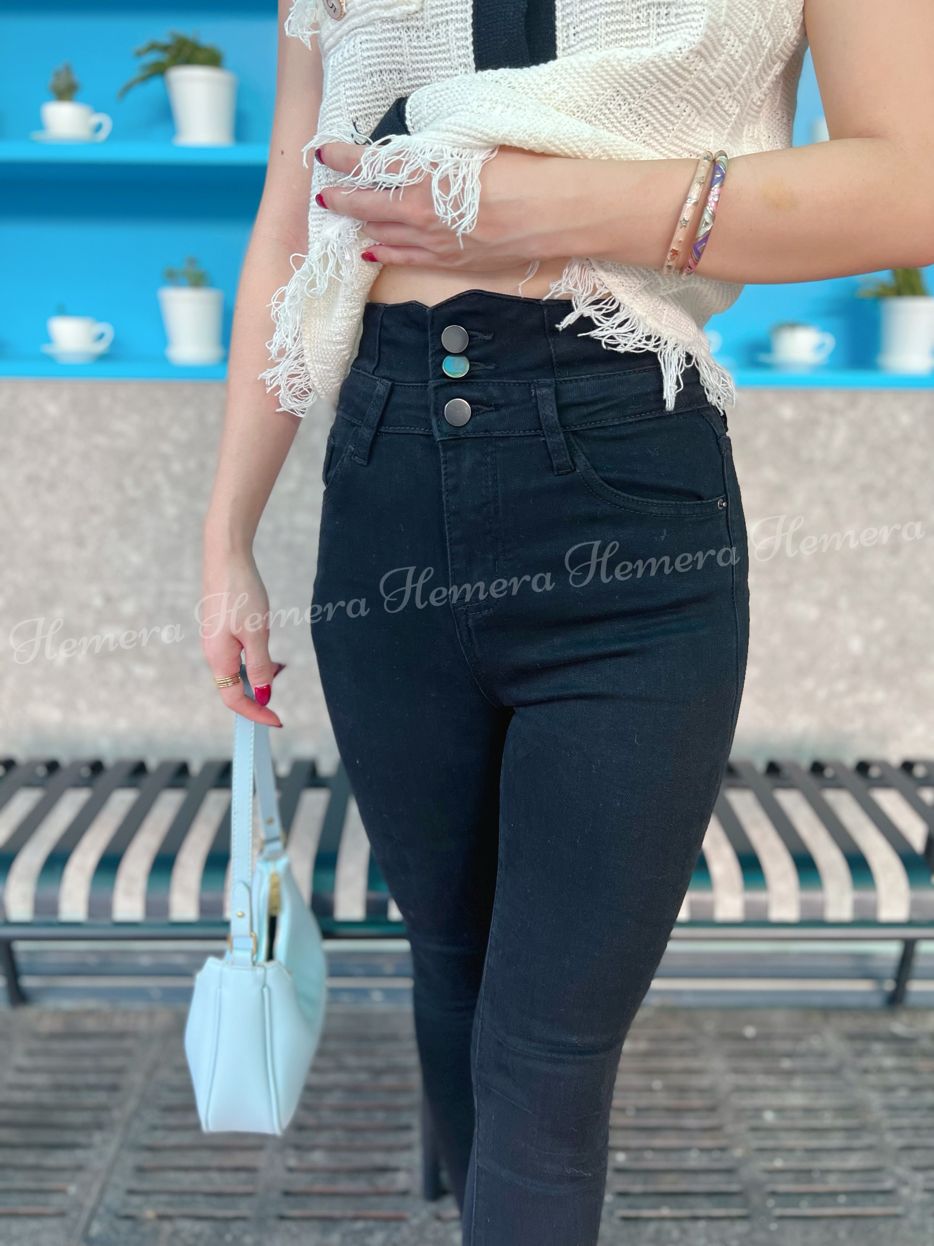 High Waist Skinny Jeans PT22S0726BL