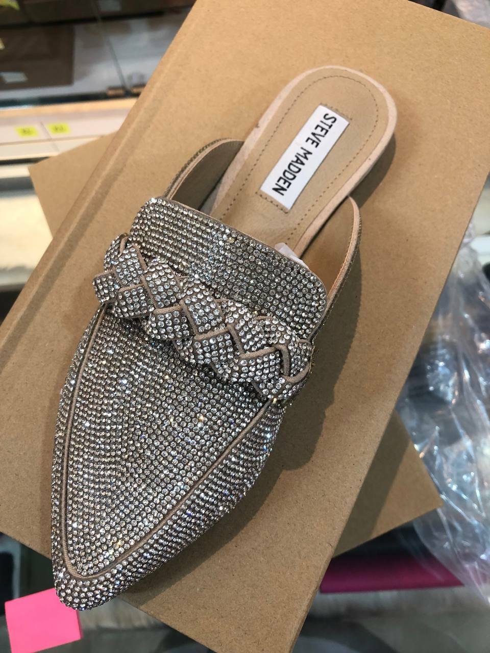 [S] STEVE MADDEN FAITHFULR MULE,RHINESTONE, FAIT05S1-RHINESTONE [FINAL SALE] (SSM30)