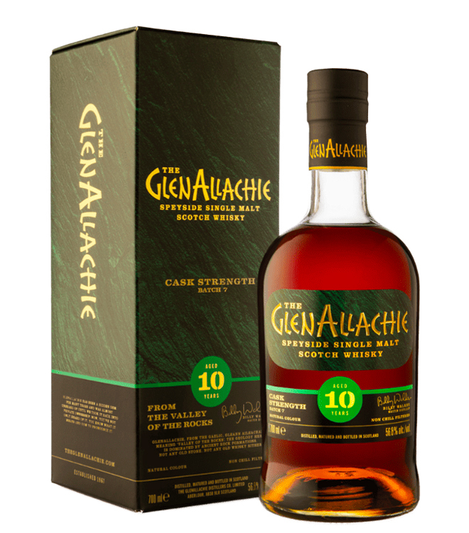 The GlenAllachie 10 Years Cask Strength Batch 7 Single Malt Whisky 700mL